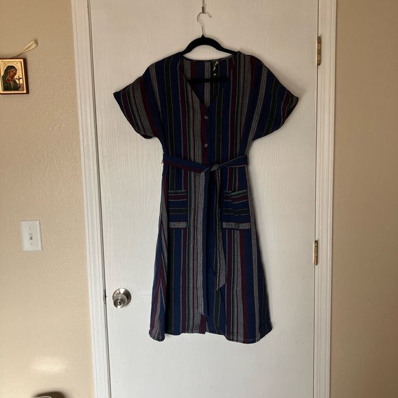 Polagram Dresses & Skirts - Polagram Multicolor Striped Midi Dress